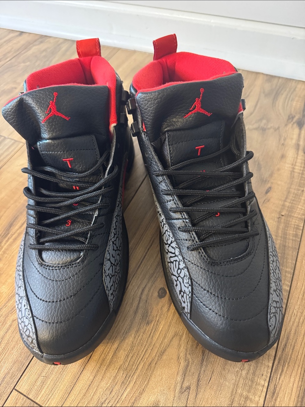 Jordan Men’s Black and Red High-Top Basketball Sneakers